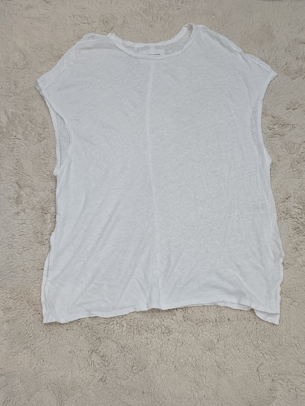 We The Free White Sleeveless Relaxed Tank